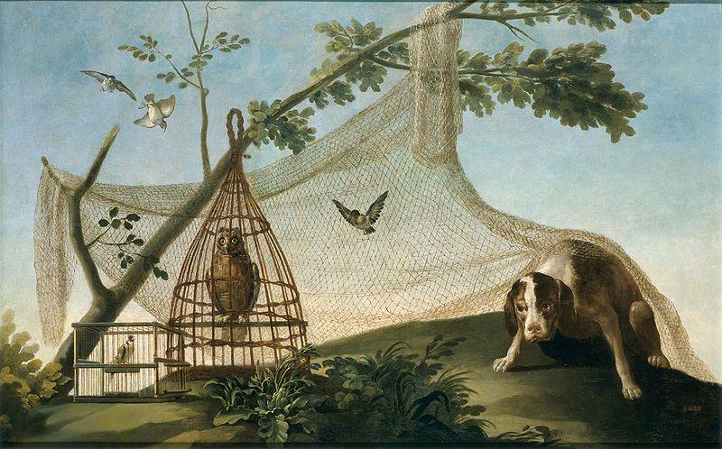 Francisco de Goya Caza con reclamo oil painting image